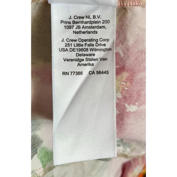 J.Crew Floral Puff Sleeve Blouse Size 6 – Watercolor Print V-Neck Top - Picture 9 of 9